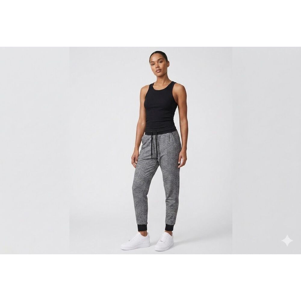 Express Women's Grey and Black Joggers-